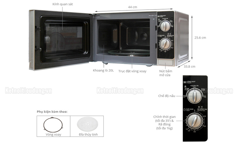Lò Vi Sóng Cơ Không Nướng Sharp R-203VN - Ảnh 26