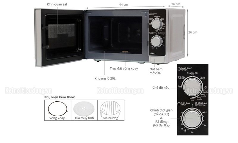 Lò Vi Sóng Cơ Không Nướng Sharp R-31A2VN-S - Ảnh 23